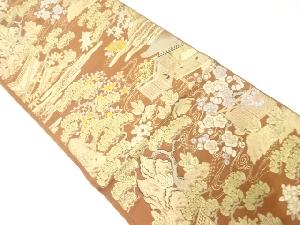 アンティーク　茶屋辻模様織出し袋帯（材料）